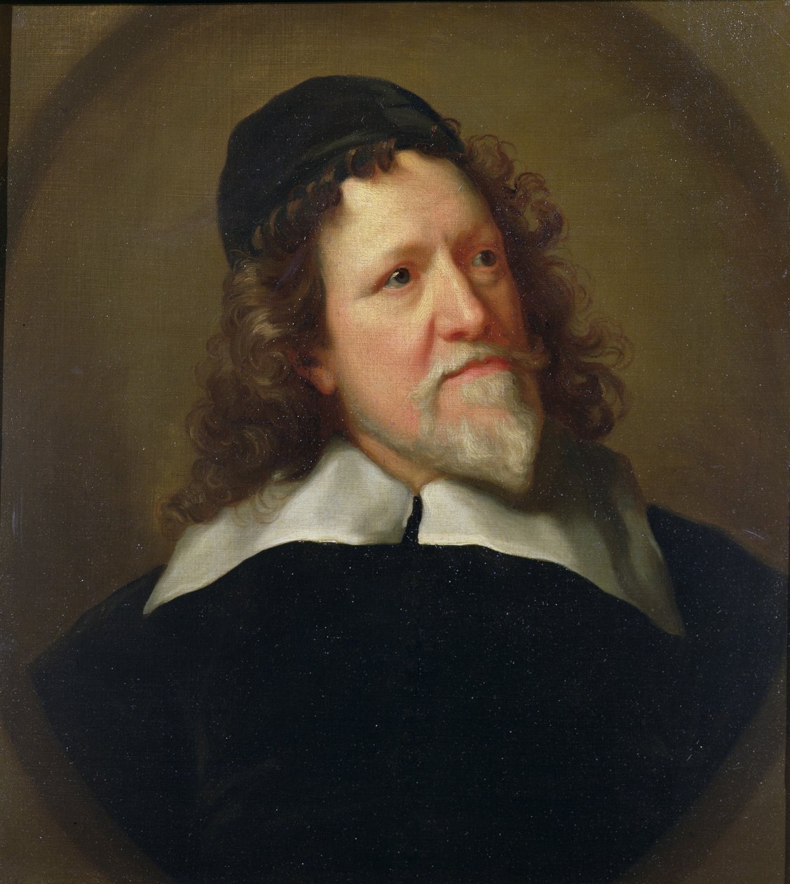 Portrait of Inigo Jones Wearing a Black Tunic and Cap by Jonathan Richardson
