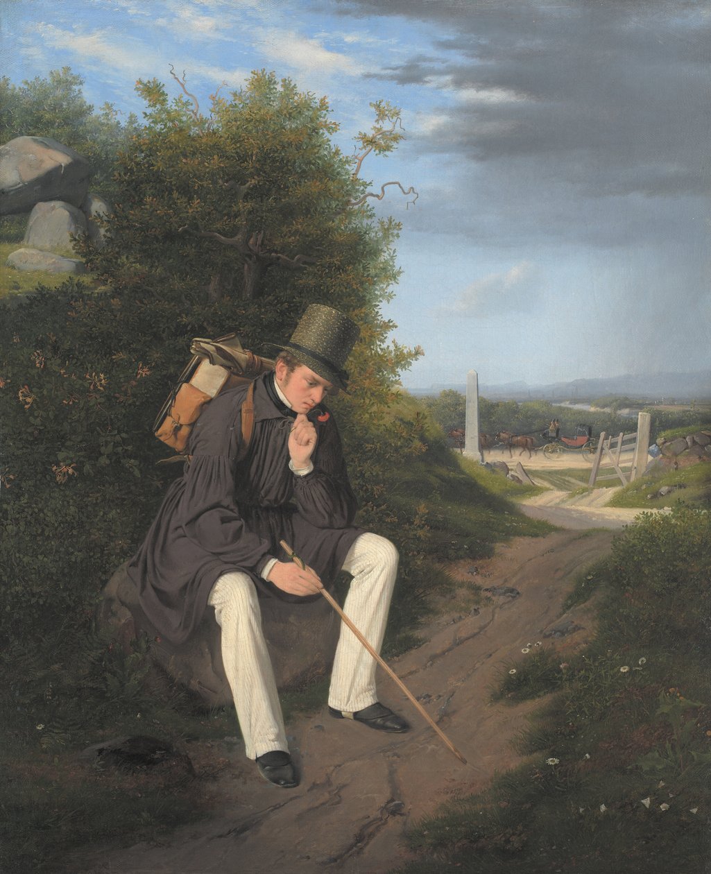 An Artist Resting by the Roadside by Jorgen Roed