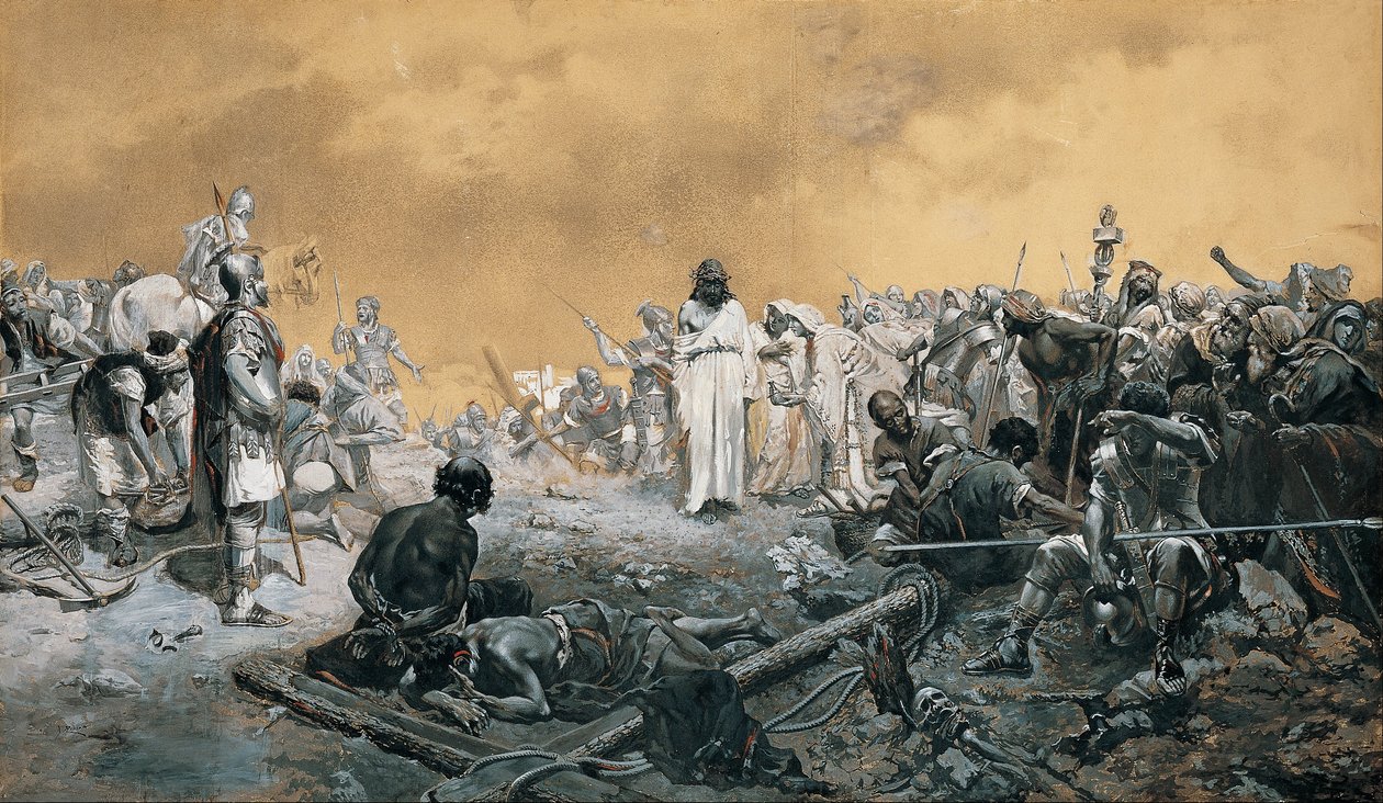 The Arrival at Calvary by José de Echenagusía