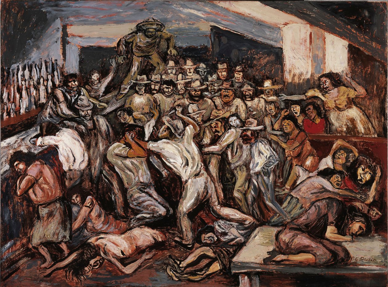 Fight in a Cabaret by José Clemente Orozco