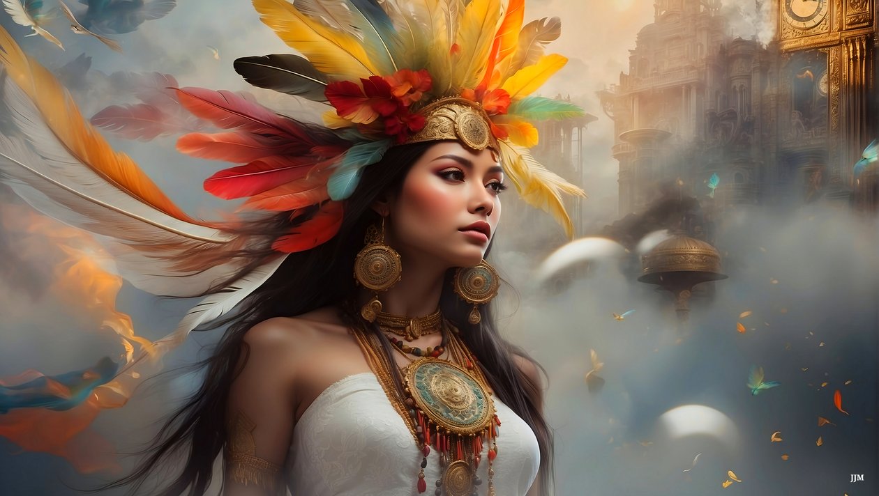 Dreamcore - Breathlessly Timeless Native American 02 by Josef Johann Michel