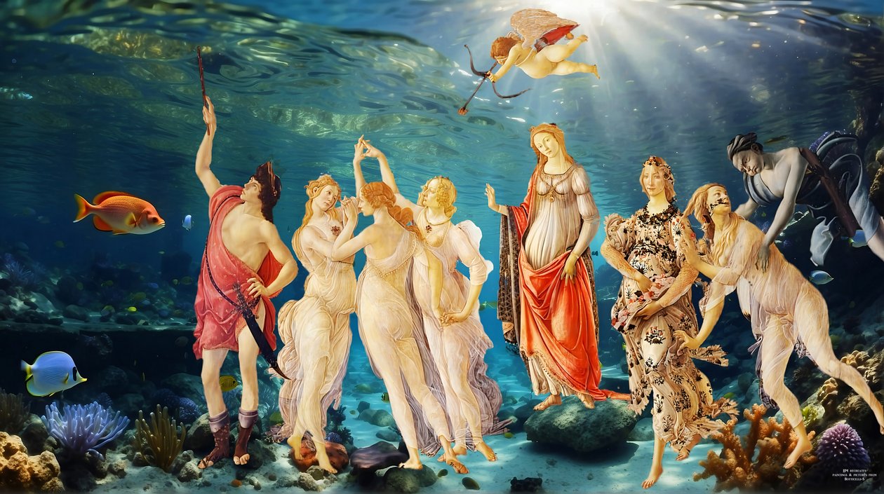 La Primavera (recreated by Botticelli) by Josef Johann Michel