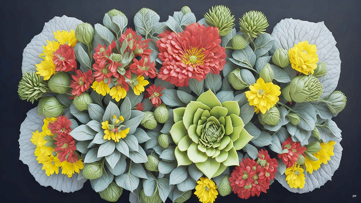 Mandala: Kalanchoe Elements 02 by Josef Johann Michel