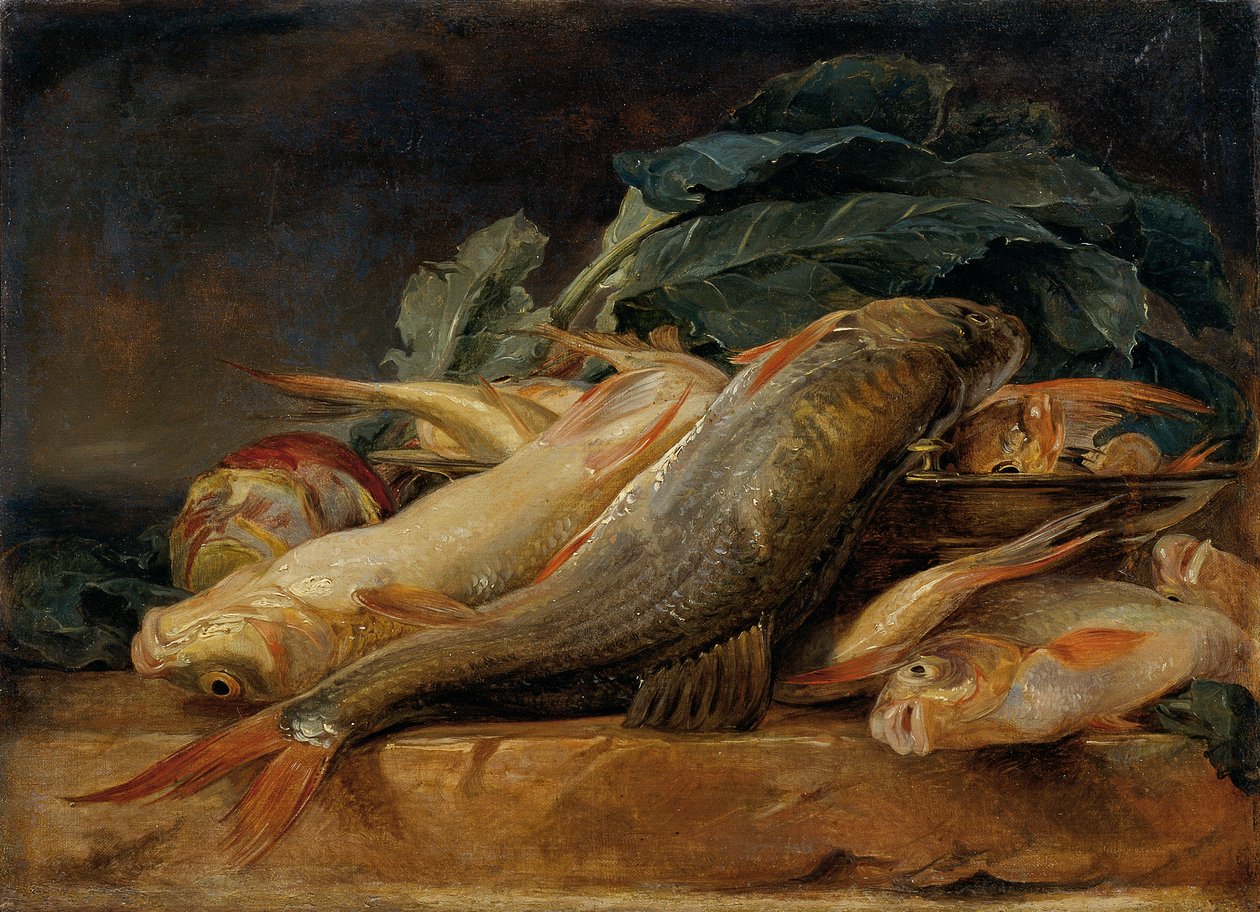 Still Life with Fish by Josef Neugebauer