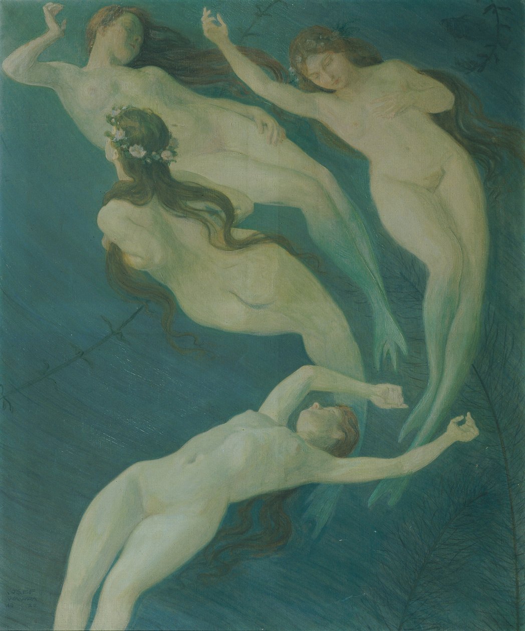 Mermaids, 1920 by Josef Wawra