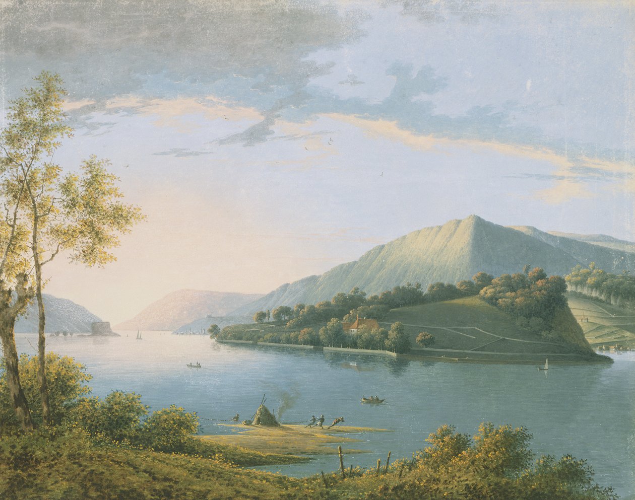 Landscape along the Rhine by Joseph August Knip