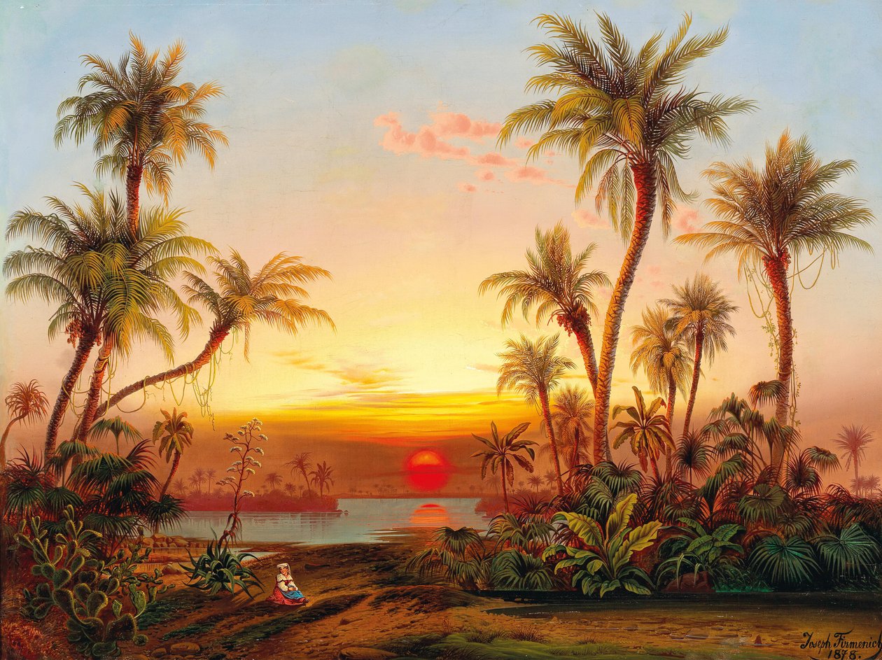 A Southern Landscape with Palms in the Evening Light by Joseph Firmenich