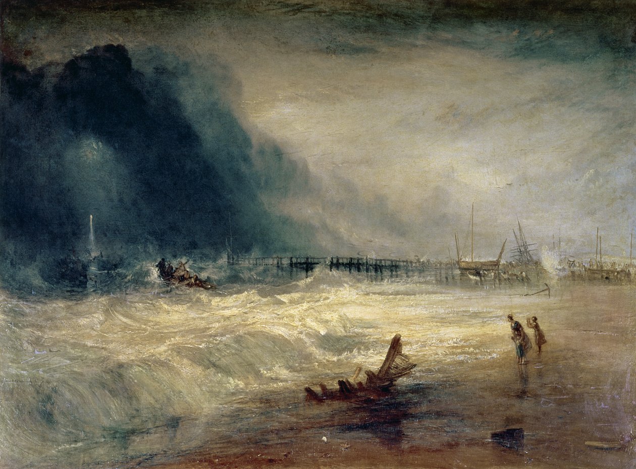 Lifeboat and Manby Apparatus Going Off to a Stranded Vessel Making Signal of Distress by Joseph Mallord William Turner
