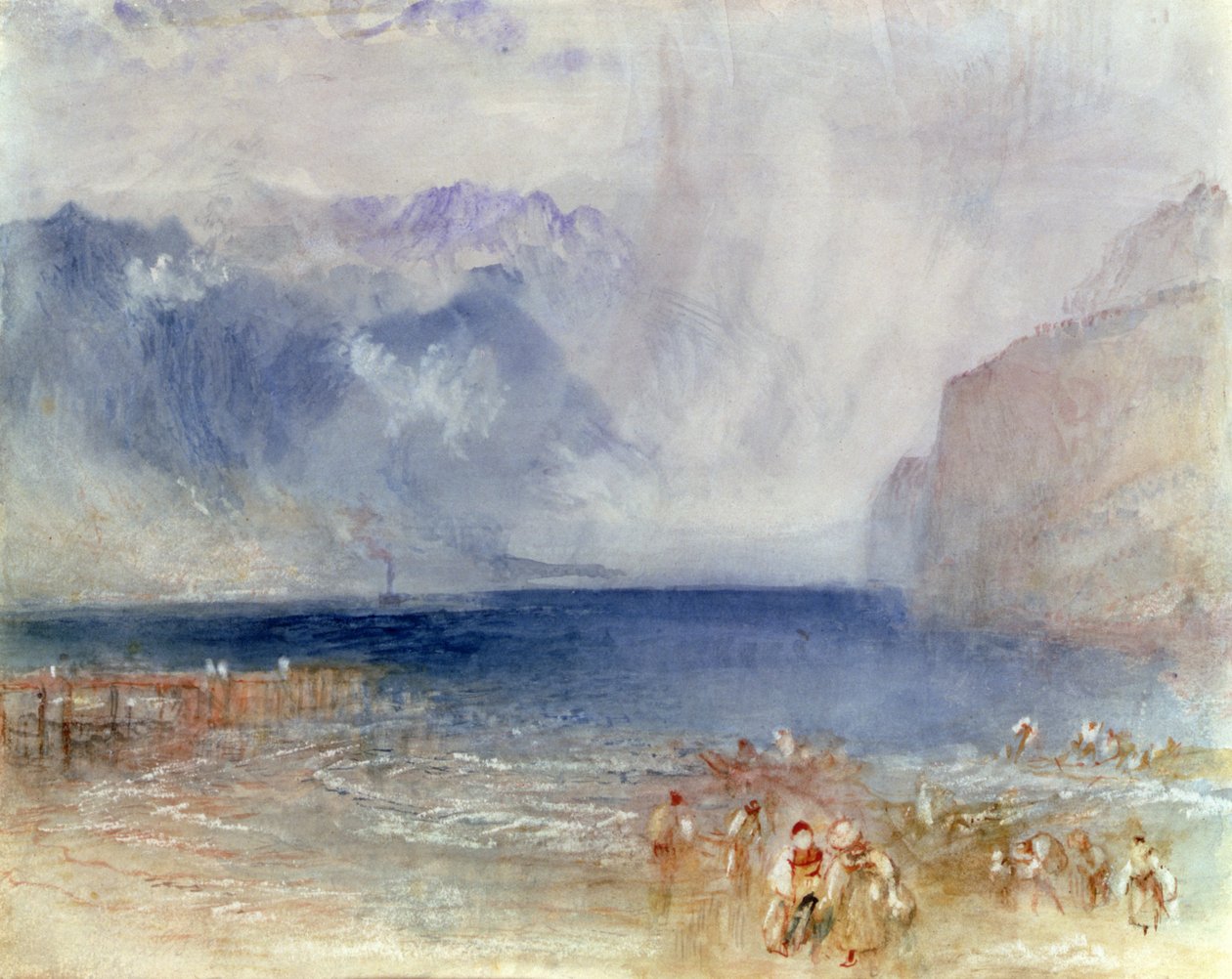 The First Steamer on the Lake of Lucerne in 1841 by Joseph Mallord William Turner