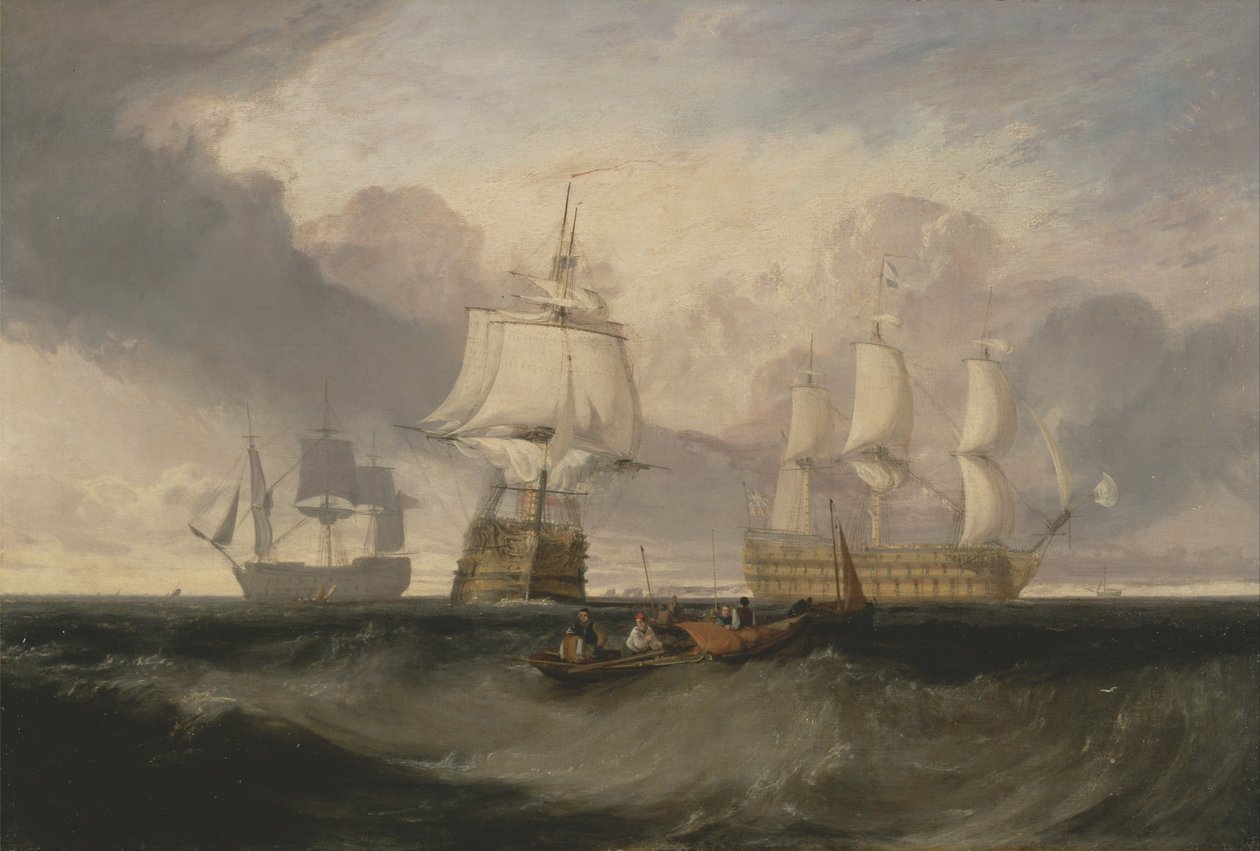 The Victory Returning from Trafalgar, in Three Positions by Joseph Mallord William Turner