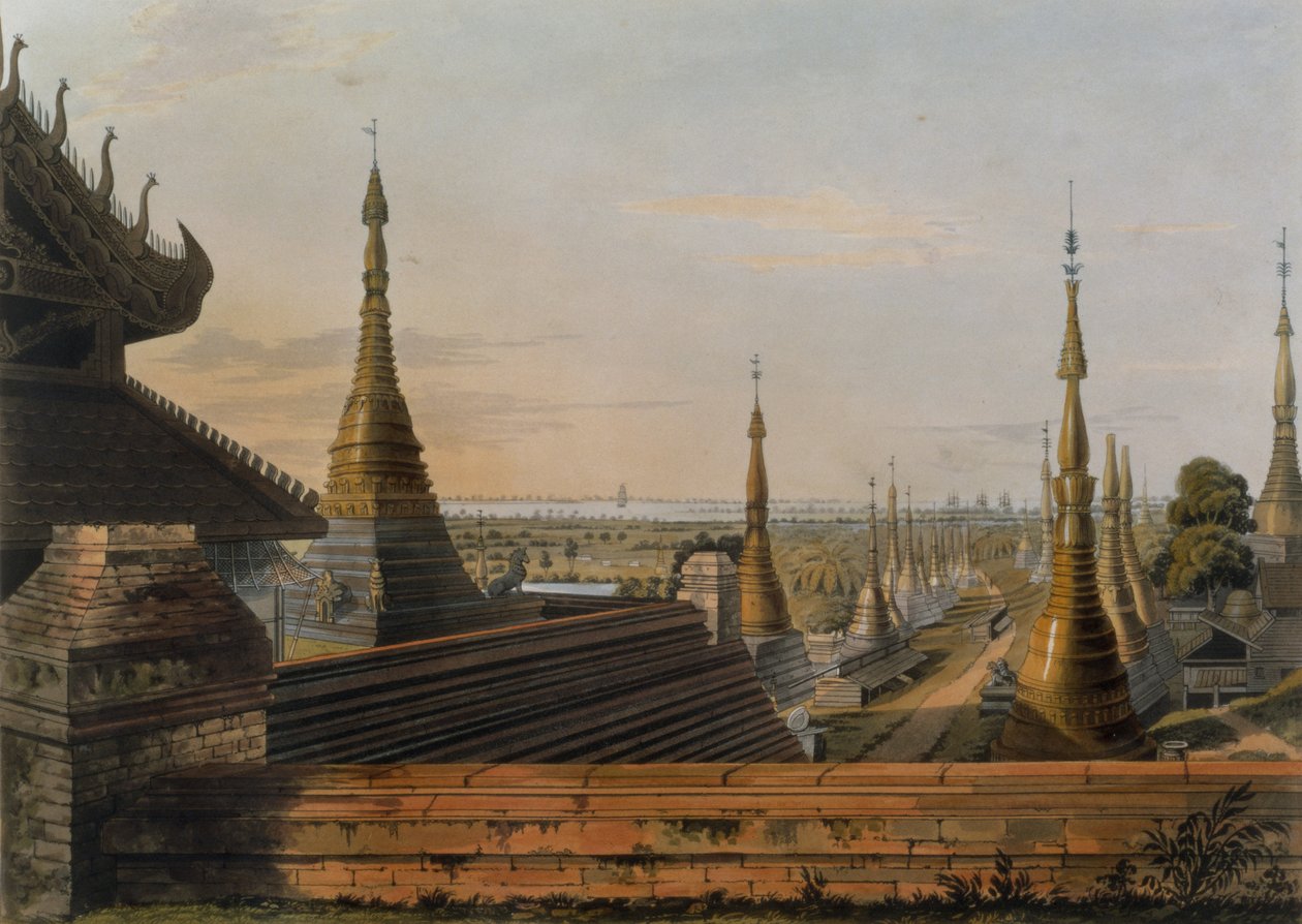 Scene upon the Eastern Road from Rangoon Looking Towards the South, plate 13 from 