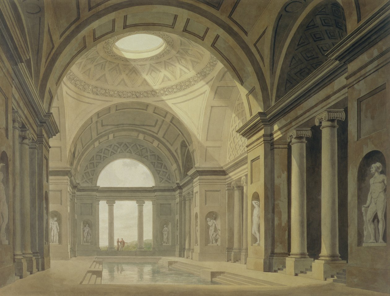 Ancient Baths by Joseph Nash
