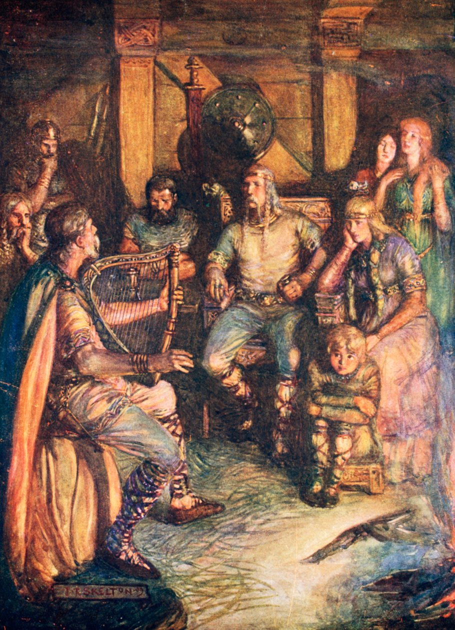 Minstrel Singing of the Famous Deeds of Heroes by Joseph Ratcliffe Skelton