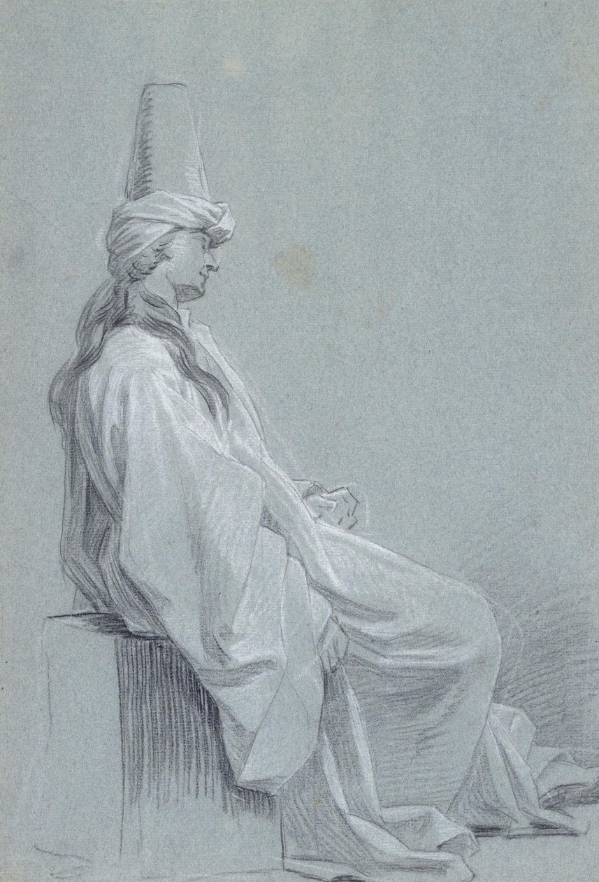 A Young Man Seated in Oriental Costume by Joseph Vivien