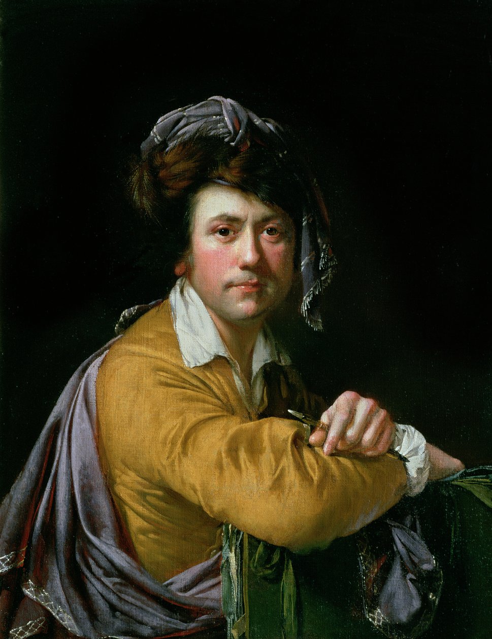 Self Portrait at the age of about Forty, c.1772-3 by Joseph Wright of Derby