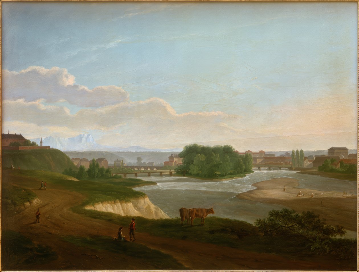 View of Munich with the Isar by Joseph Carl Cogels