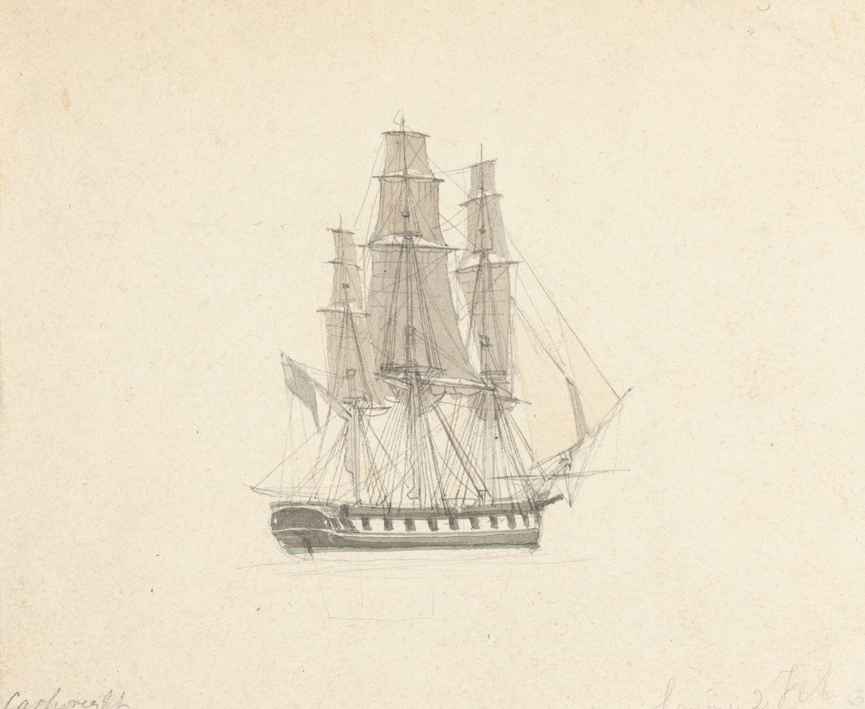 Single Hermaphrodite Brig by Joseph Cartwright