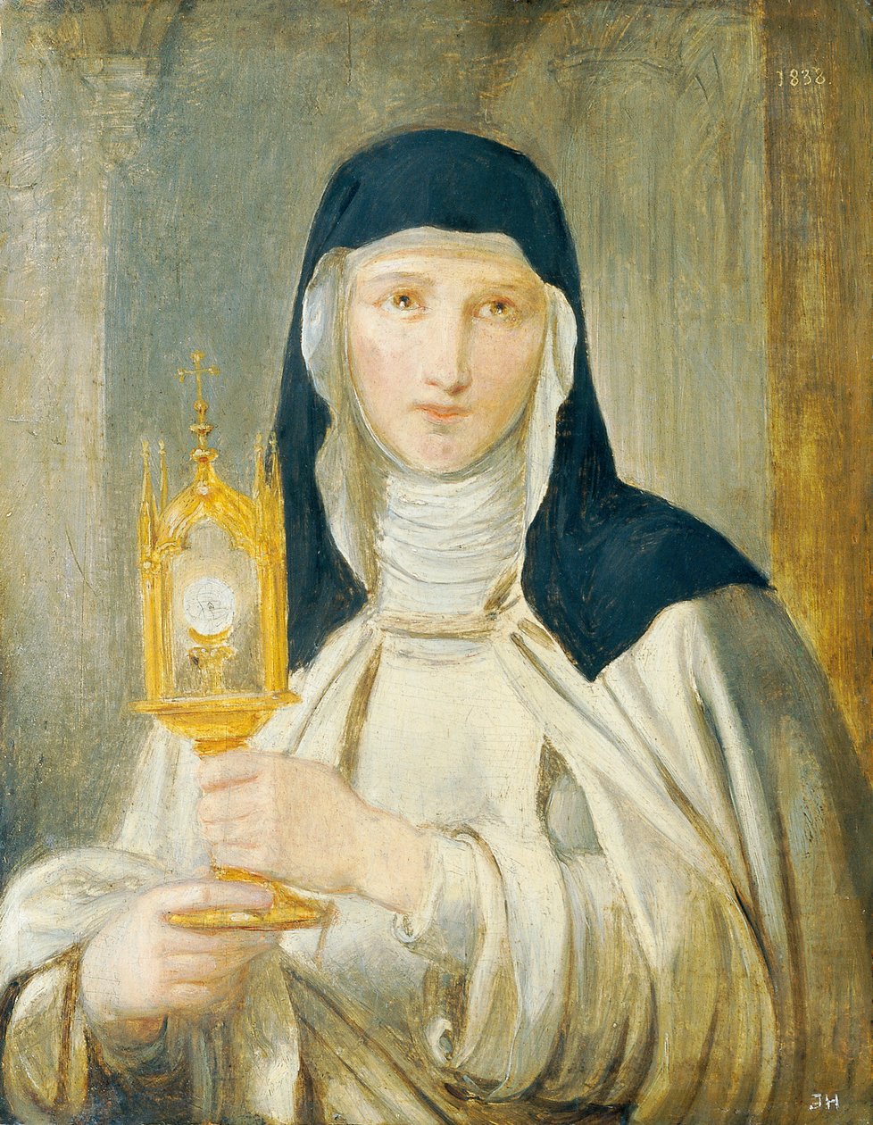 Saint Catherine with Monstrance by Joseph Hasslwander