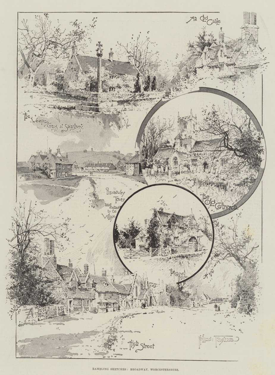 Rambling Sketches, Broadway, Worcestershire by Joseph Holland Tringham