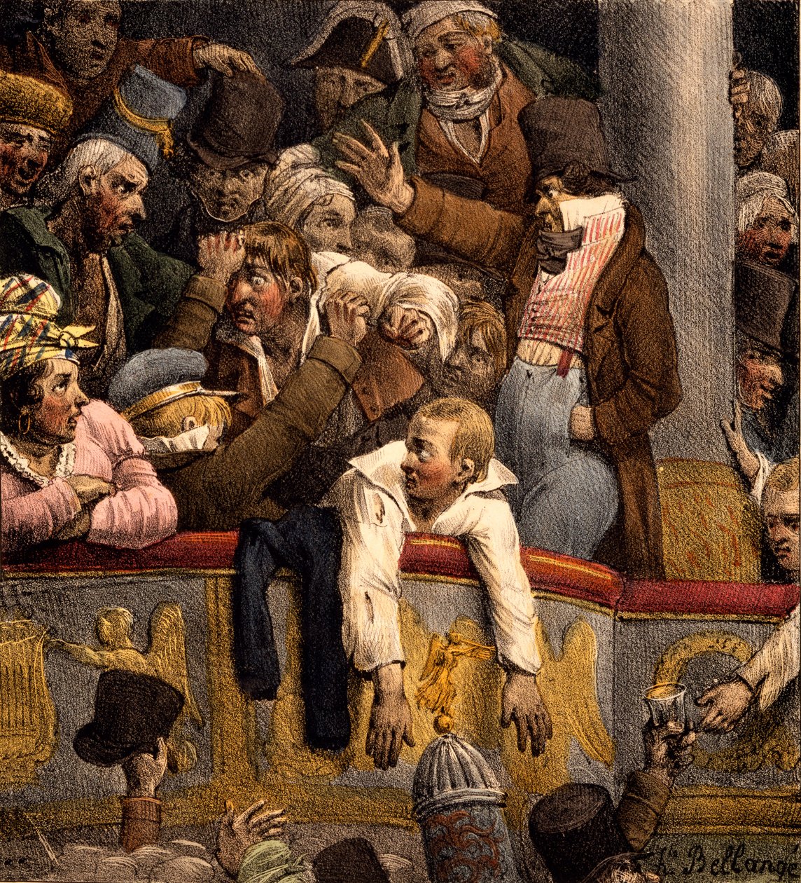 Spectacle Gratis, Avant Scene by Joseph Louis Hippolyte Bellange