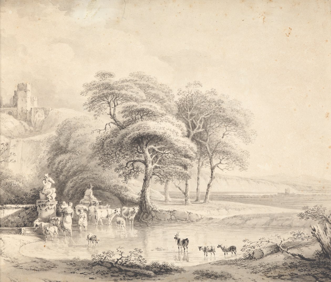 Landscape with Ford by Joseph Mössmer