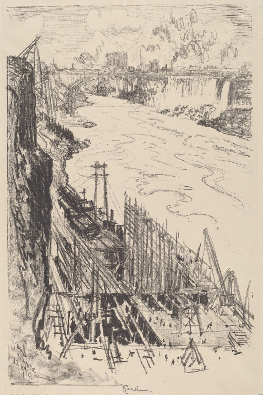 Building a Power House by Joseph Pennell