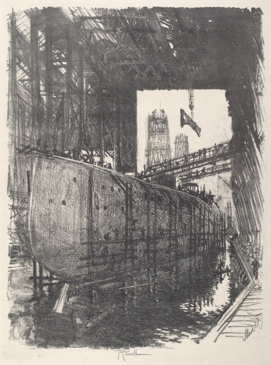 Building the Battleship by Joseph Pennell