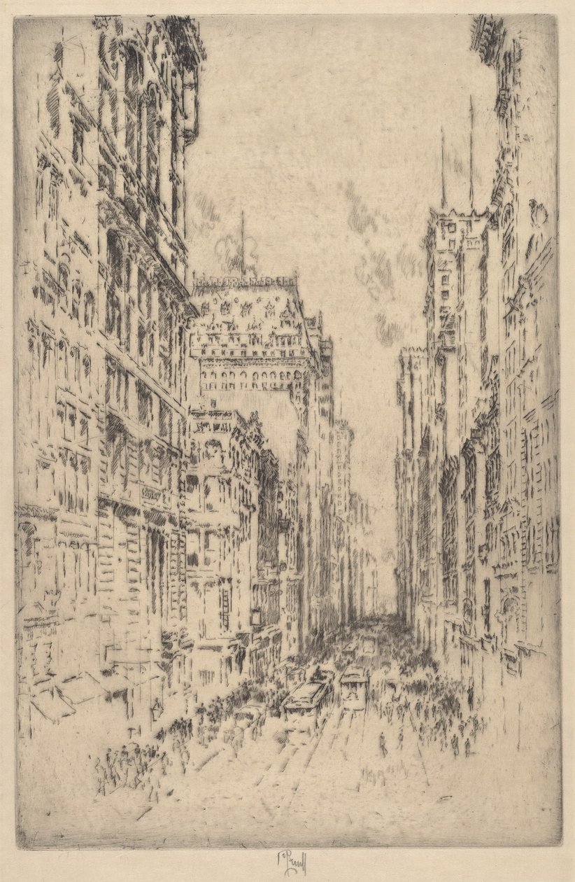 Lower Broadway by Joseph Pennell