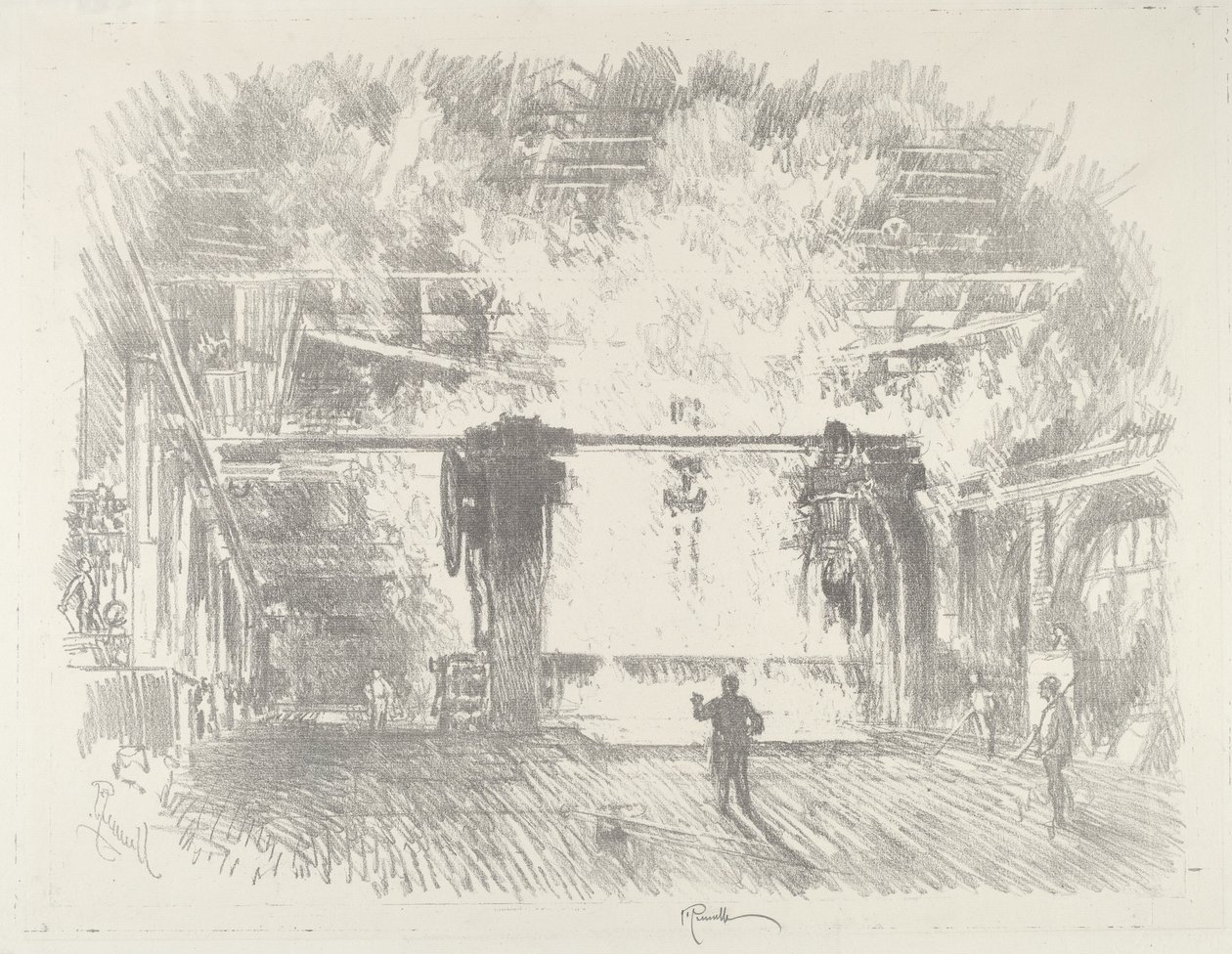 Making Armour-Plate by Joseph Pennell