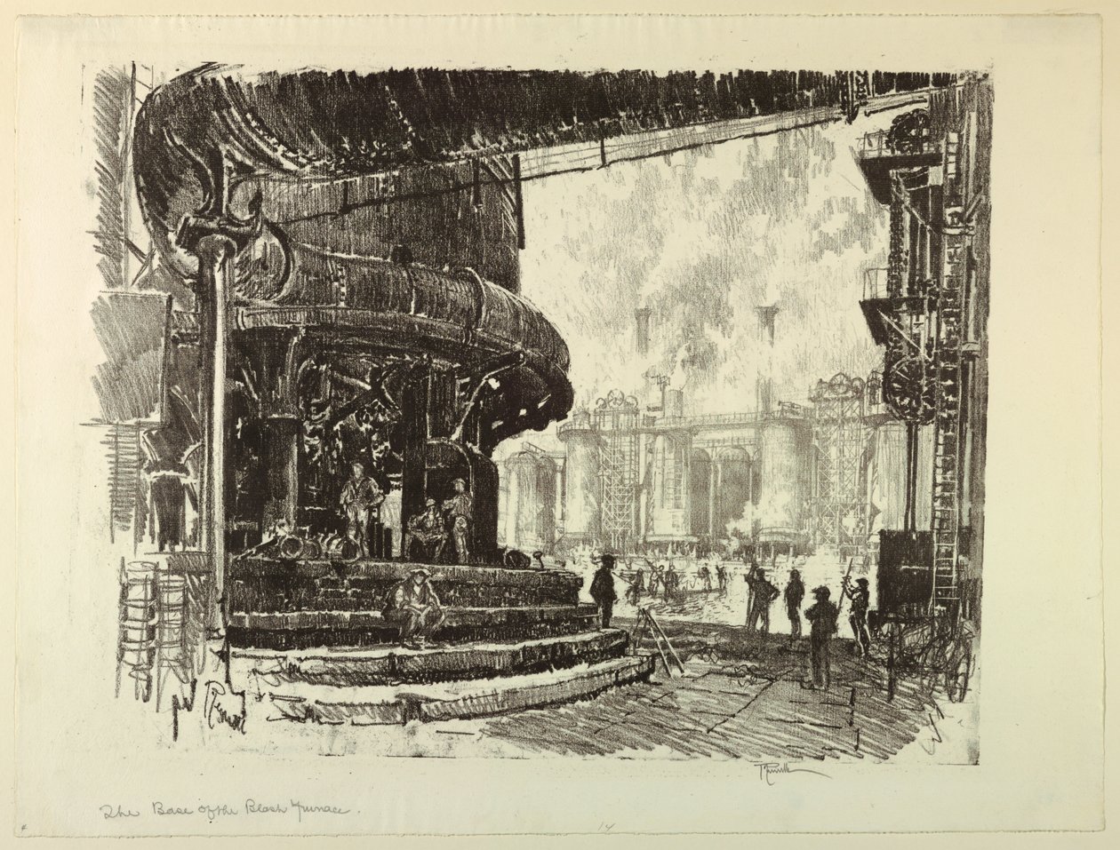 The Base of the Blast Furnace by Joseph Pennell