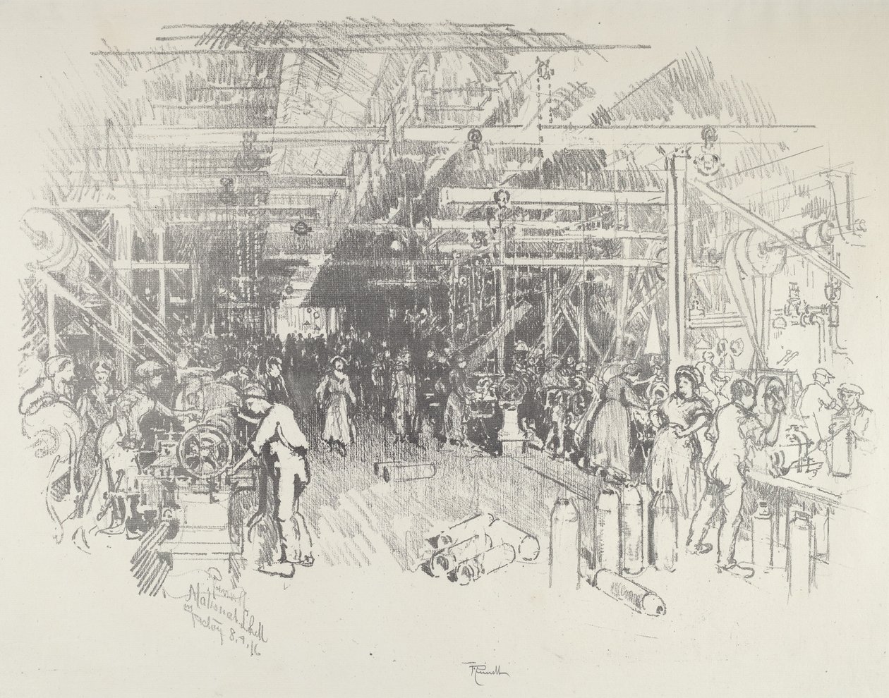 The Shell Factory by Joseph Pennell