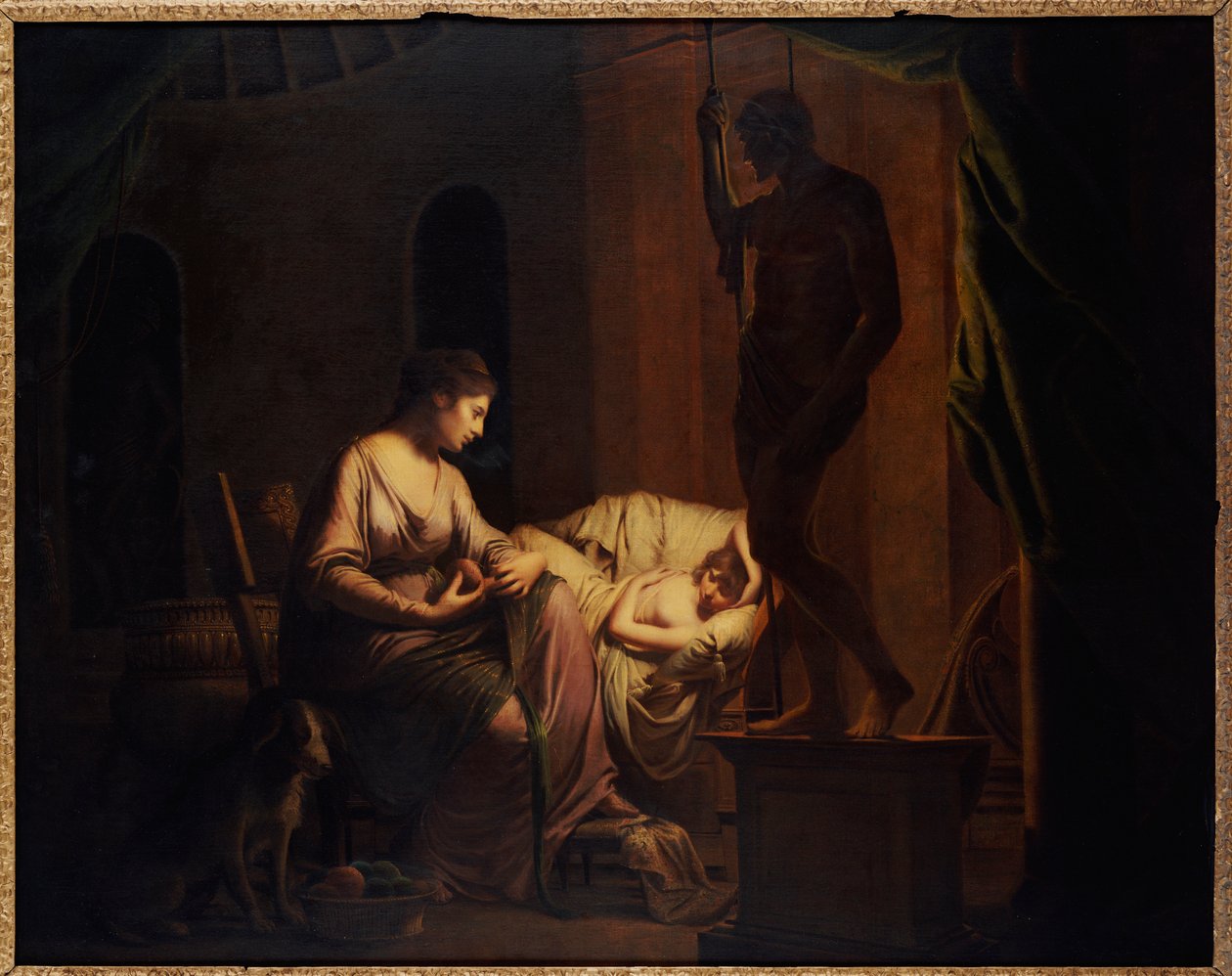 Penelope Unraveling Her Web by Joseph Wright of Derby