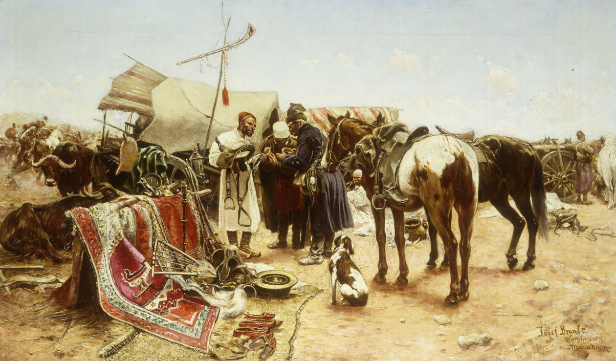 The Oriental Market by Jozef Brandt