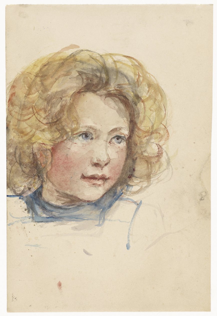 Head of a Girl with Blonde Hair by Jozef Israëls