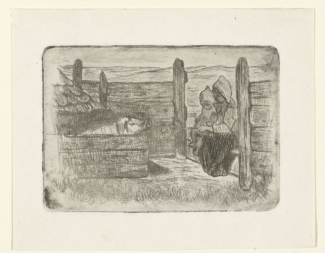 Children by the Pigsty by Jozef Israëls