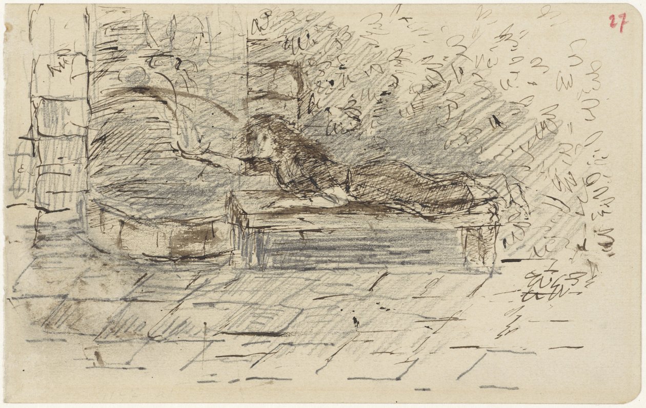 Reclining Woman by a Spring by Jozef Israëls