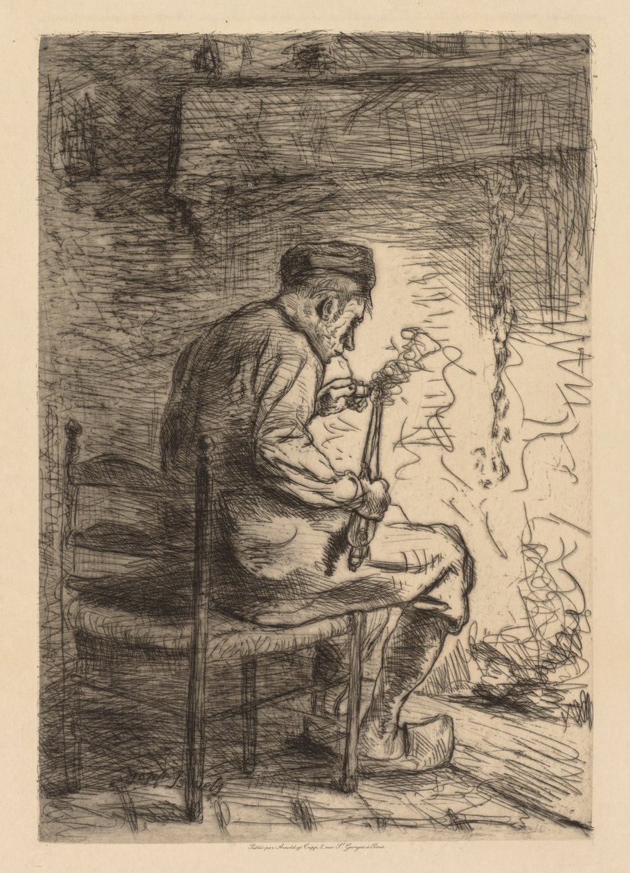 The Smoker by Jozef Israëls