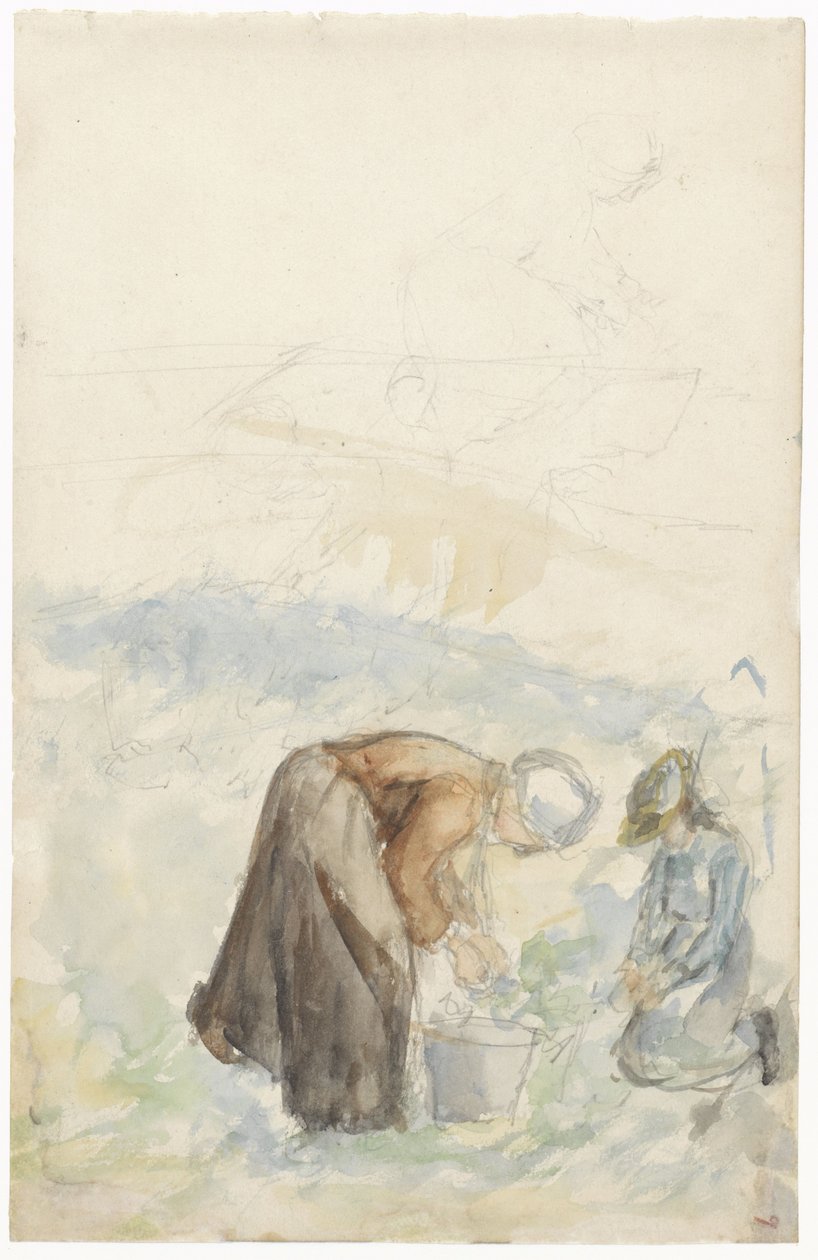 Two Women Working in the Field by Jozef Israëls