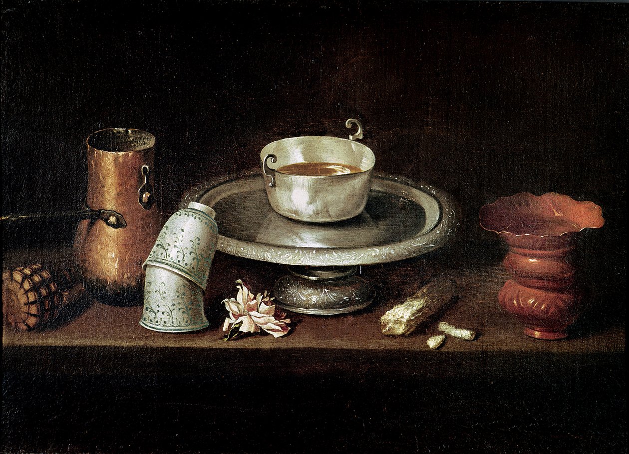 Still Life with a Bowl of Chocolate, or Breakfast with Chocolate by Juan de Zurbaran