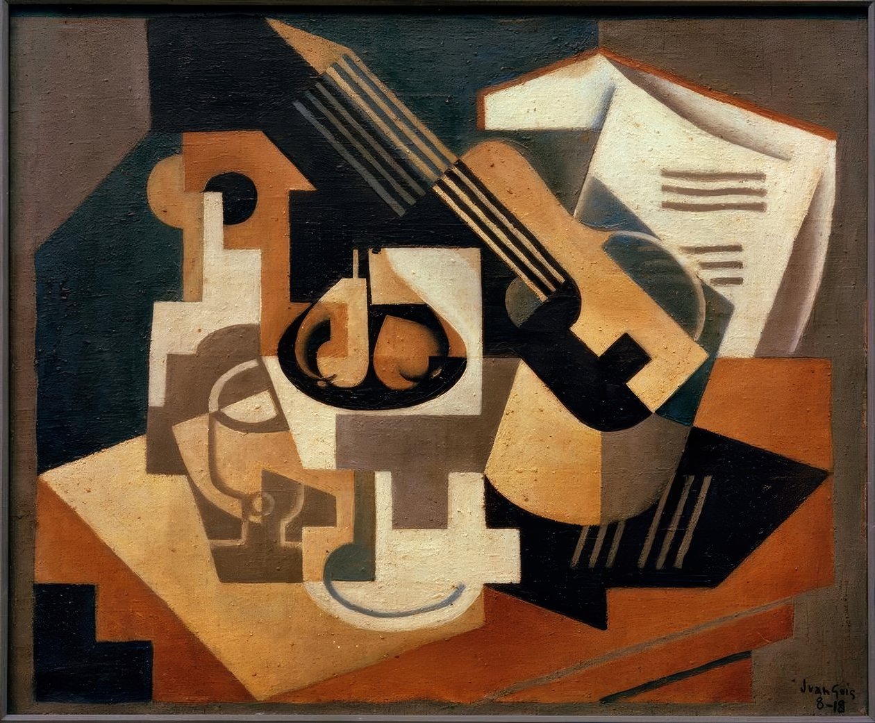 Guitar and Fruit Bowl by Juan Gris