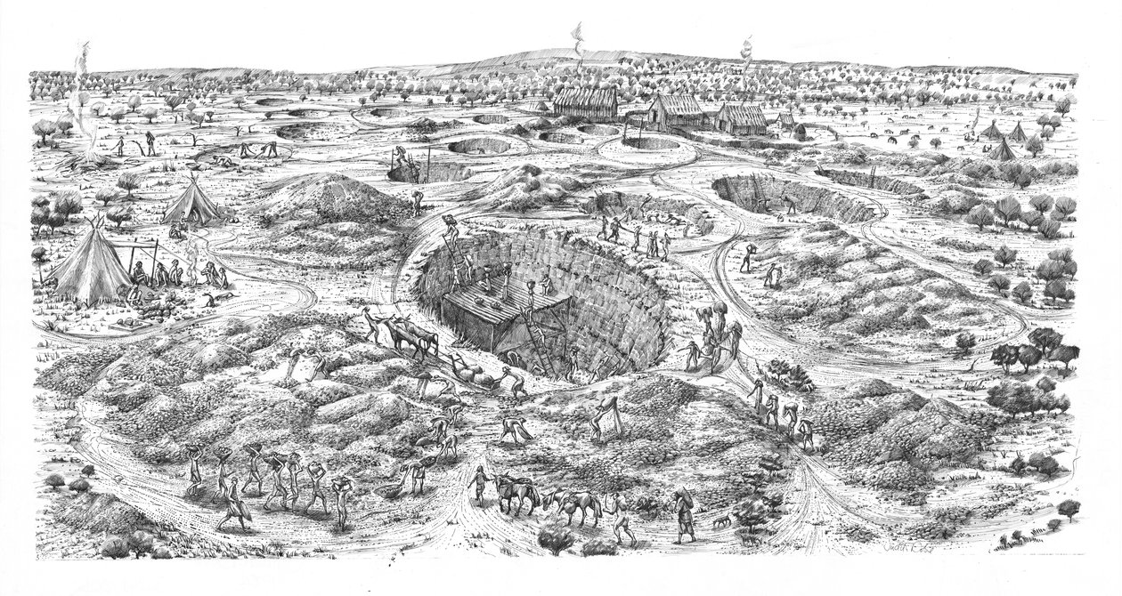 Neolithic Flint Mine, Easton Down, Wiltshire by Judith Dobie