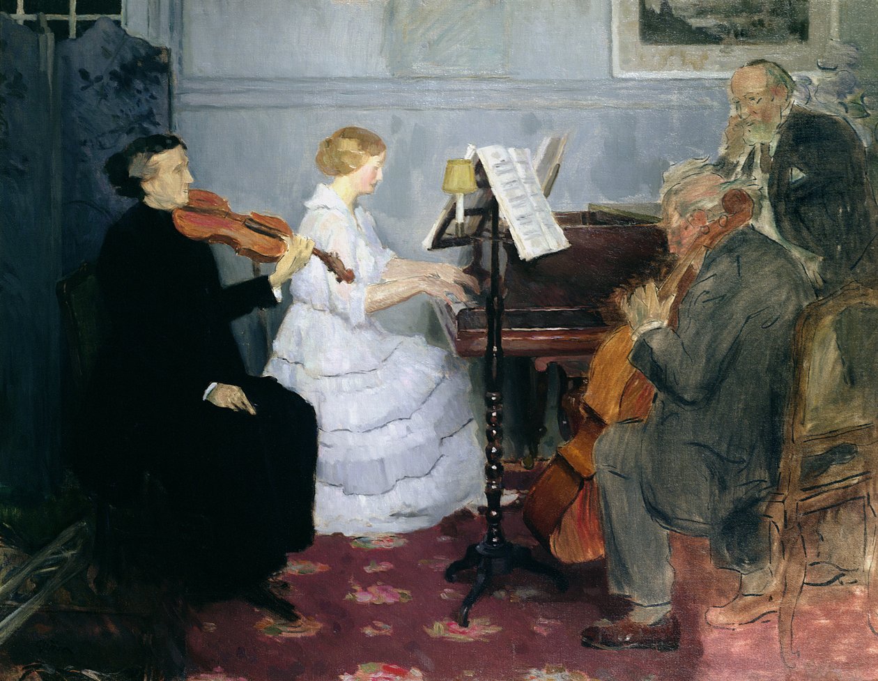 Chamber Music Concert, c.1885-90 by Jules Alexandre Gruen or Grun