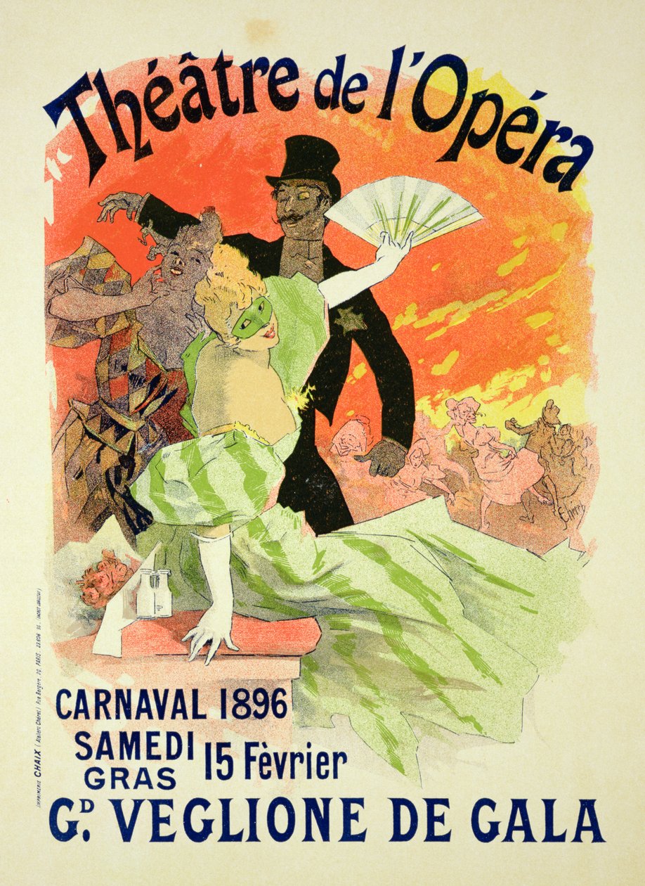 Reproduction of a Poster Advertising the 1896 Carnival at the Theatre de l