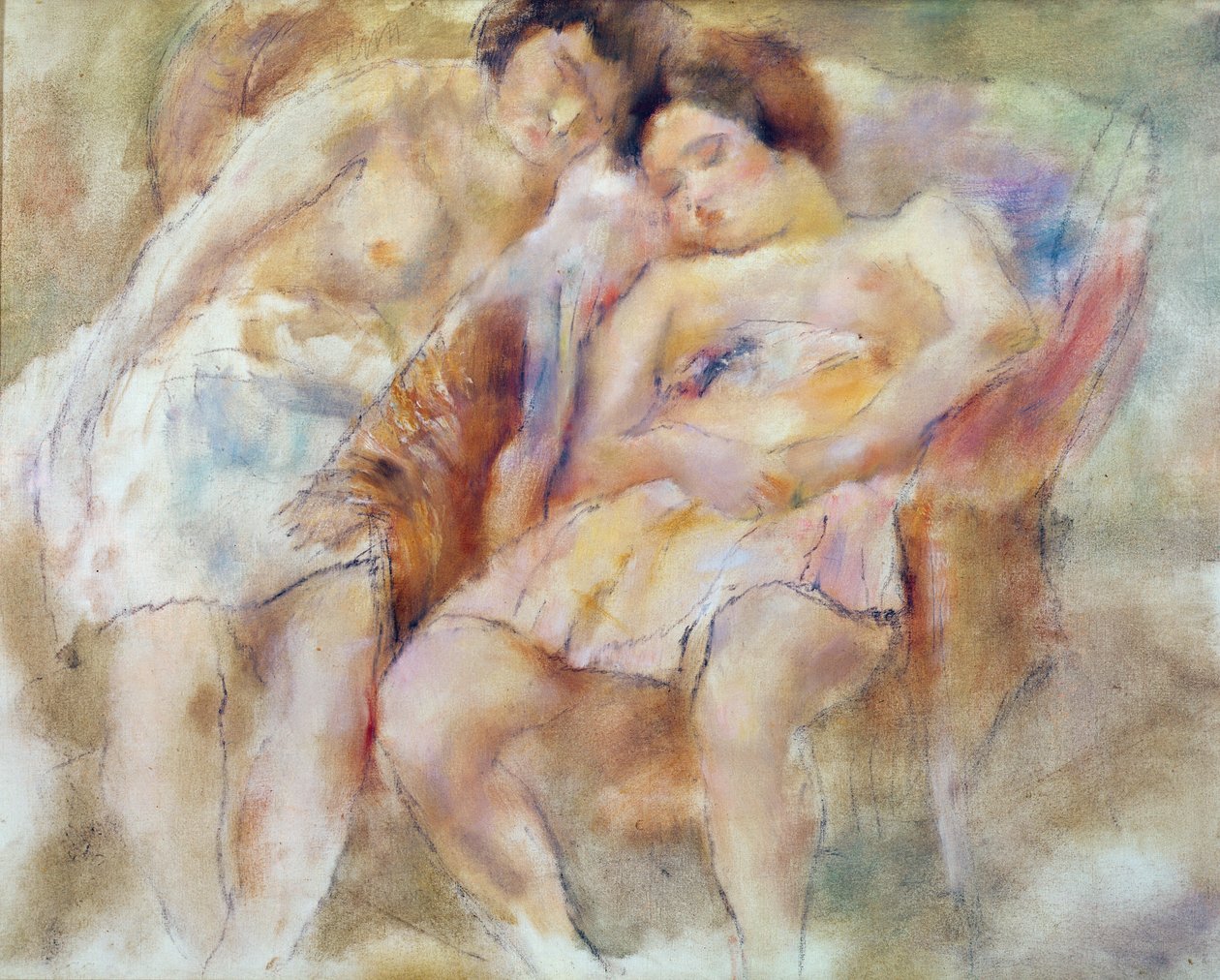 The Two Sleepers by Jules Pascin