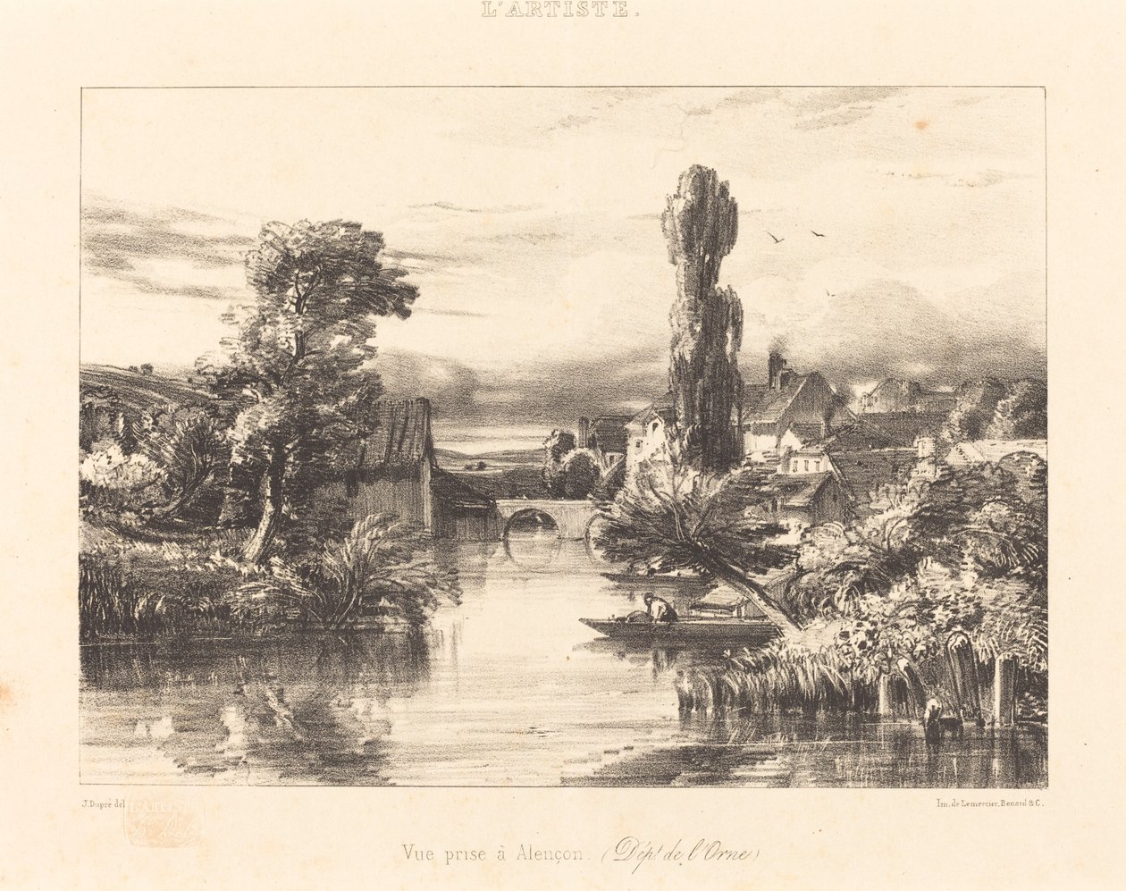 View at Alençon by Jules Dupré