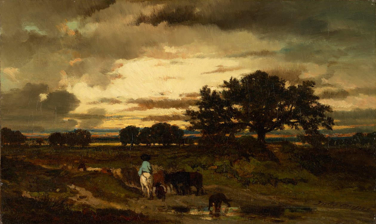 Sunset by Jules Louis Dupré