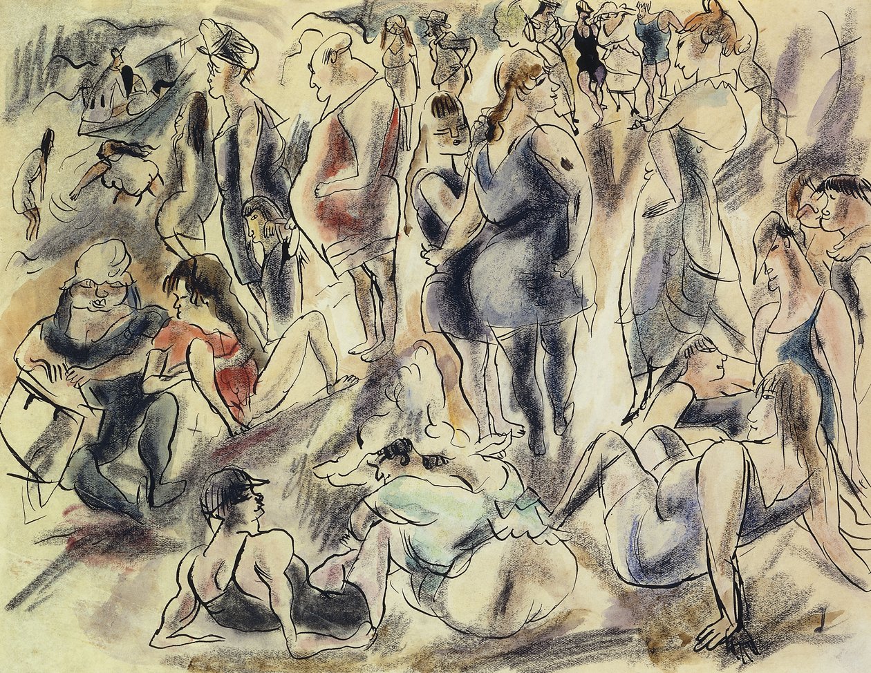 American Beach by Jules Pascin