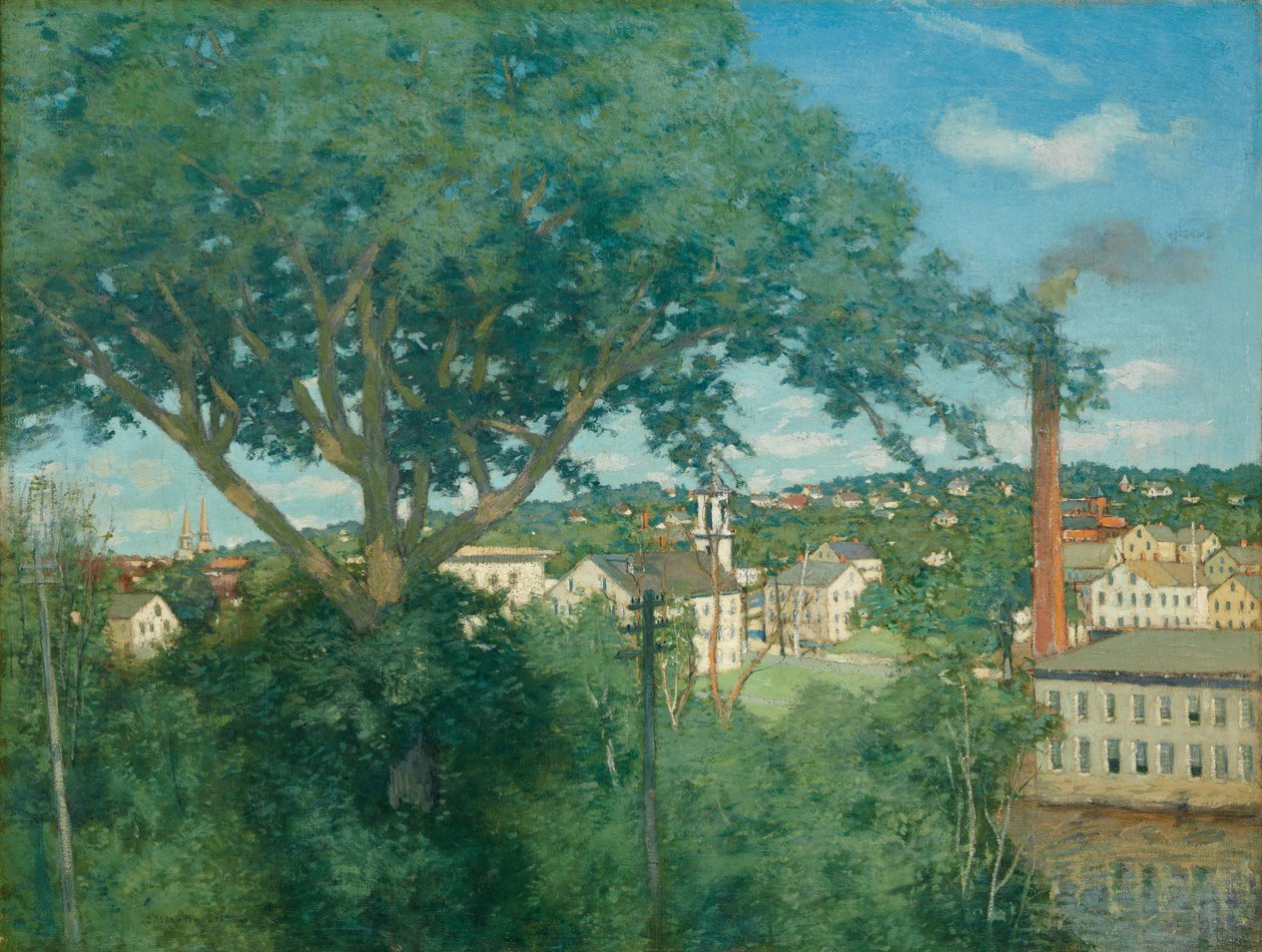 The Factory Village by Julian Alden Weir
