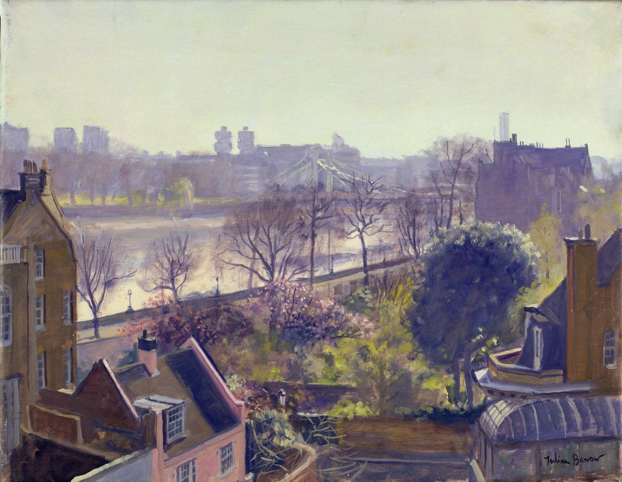 Chelsea Embankment from the Physic Garden by Julian Barrow