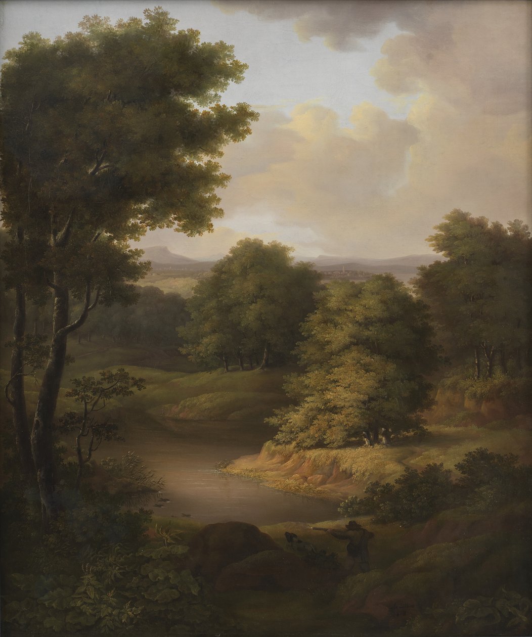 Duck Shooting in a Wooded Landscape by Julie Lütken